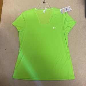 Brand new lime green under armour shirt